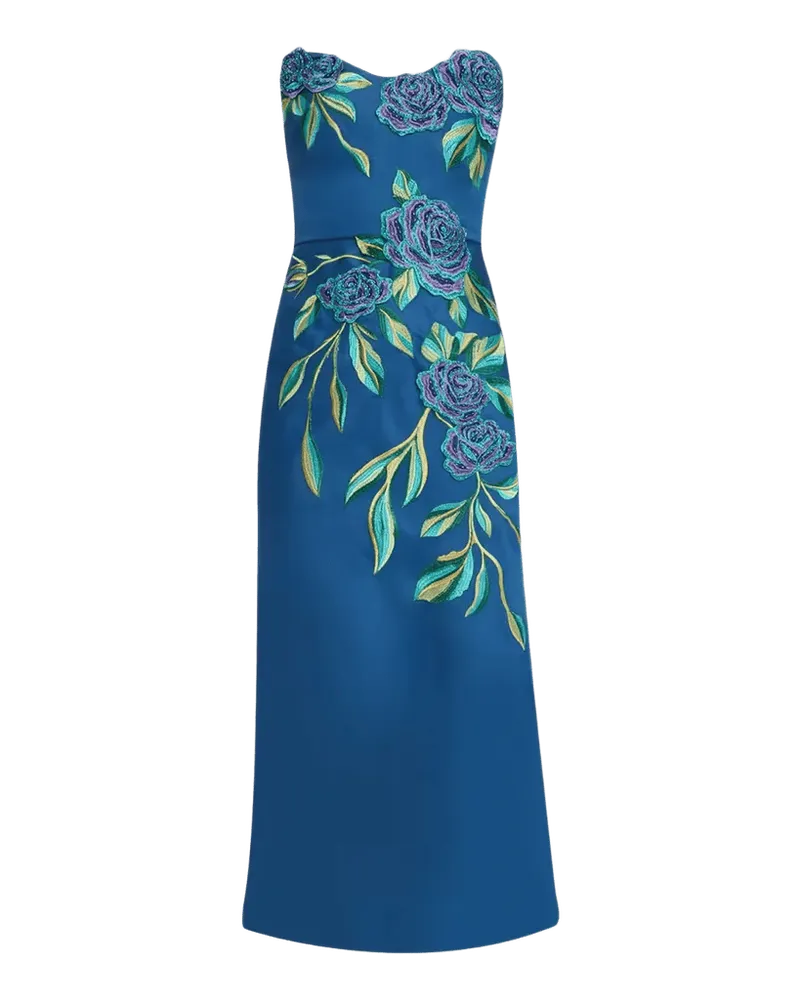 Emmeline Embroidered Strapless Midi Dress