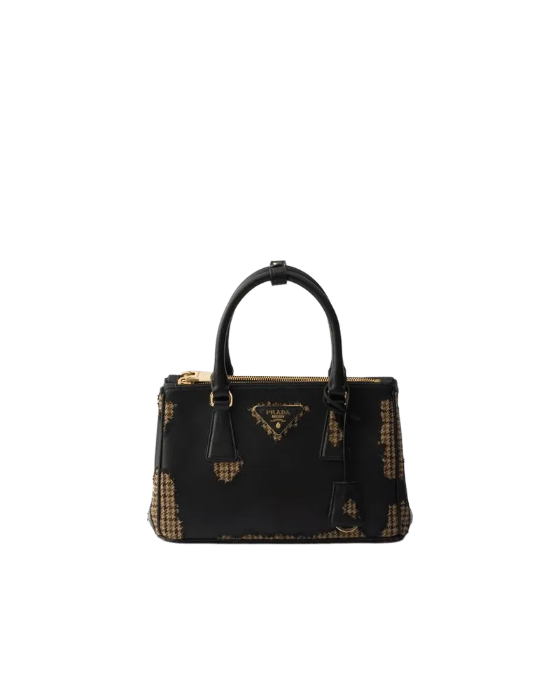 Prada Galleria small nappa leather and wool bag