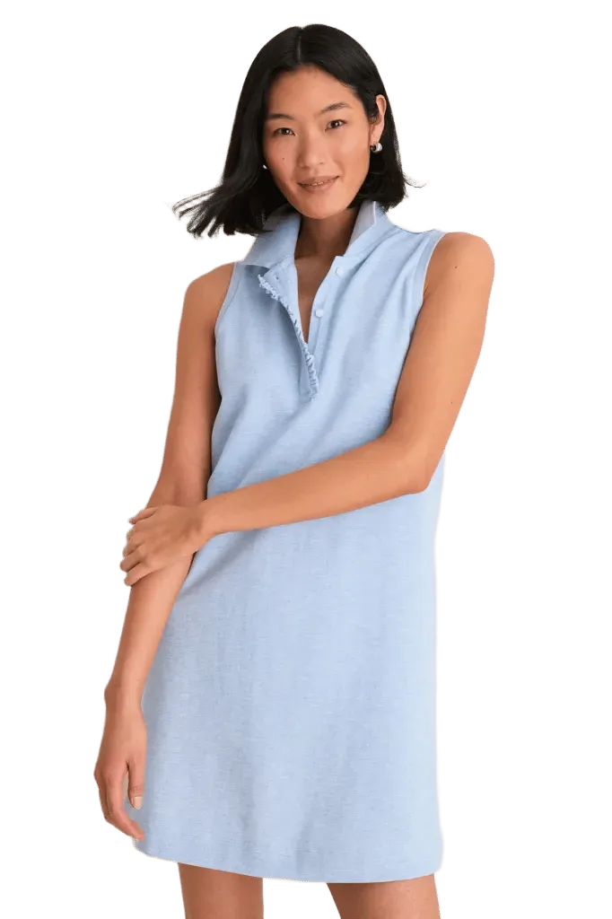 Light Blue Pique Margaret Polo Dress