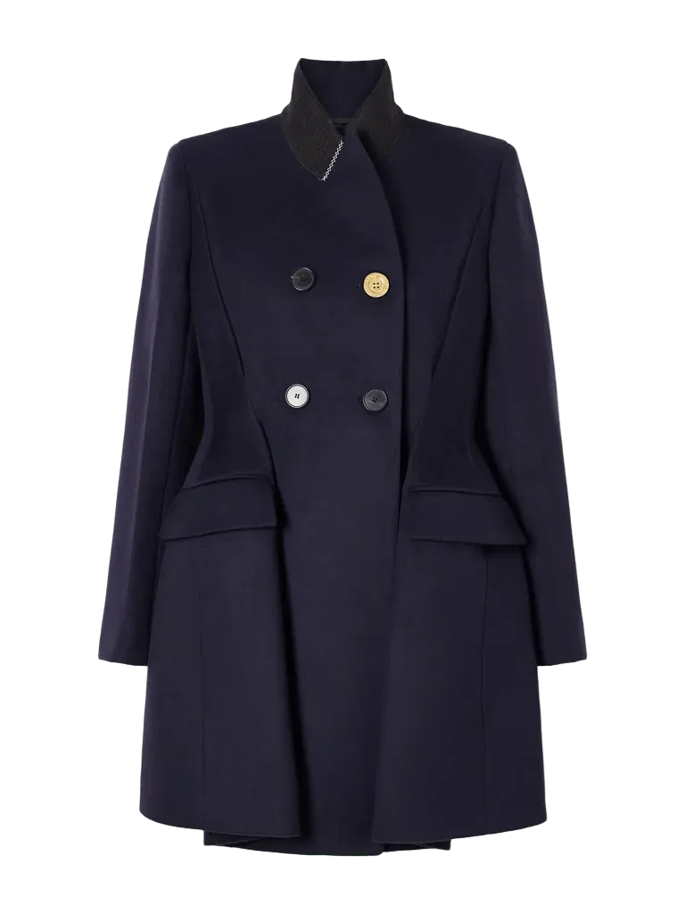 Wool and cashmere-blend double-breasted coat