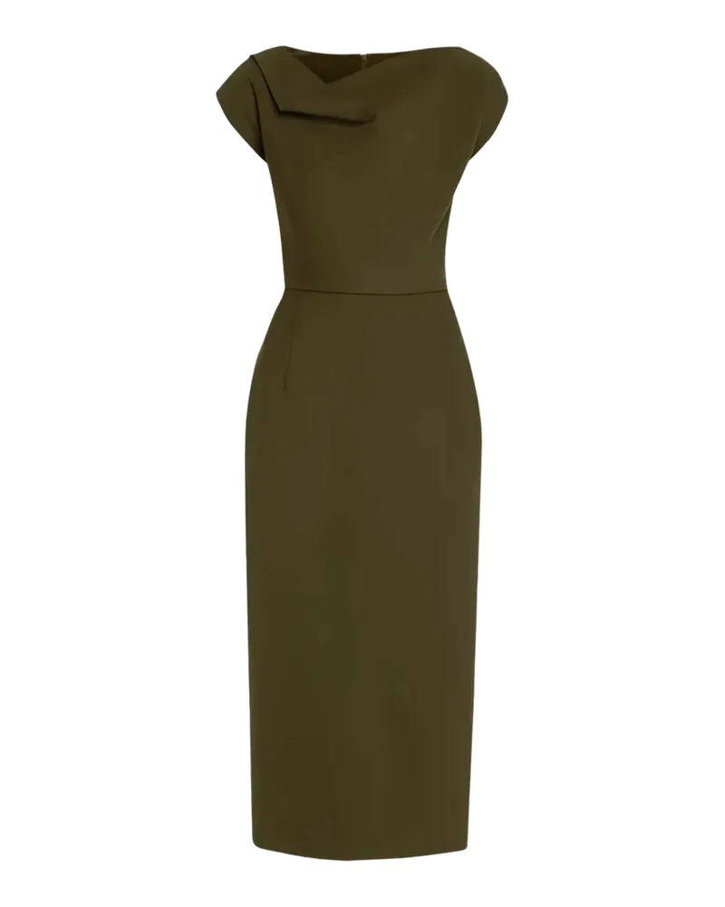 Iris Drape-Detail Midi Sheath Dress