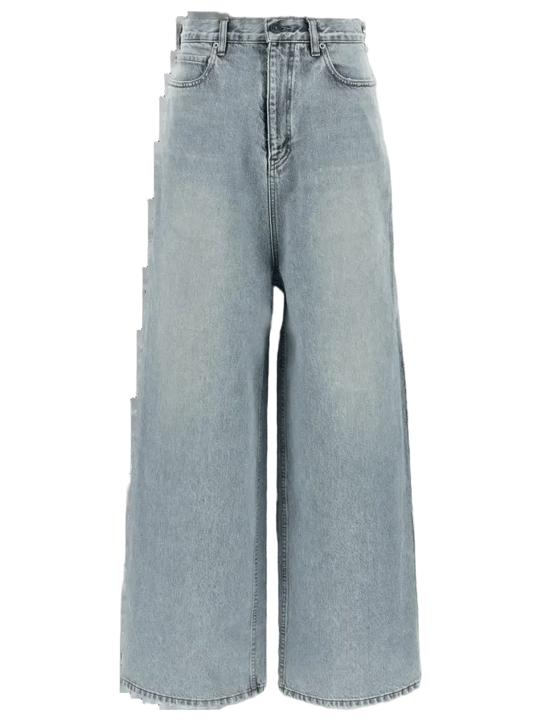Balenciaga Relaxed-Fit Light Blue Jeans — Blue