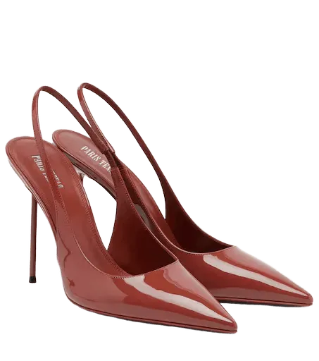 Lidia patent leather slingback pumps
