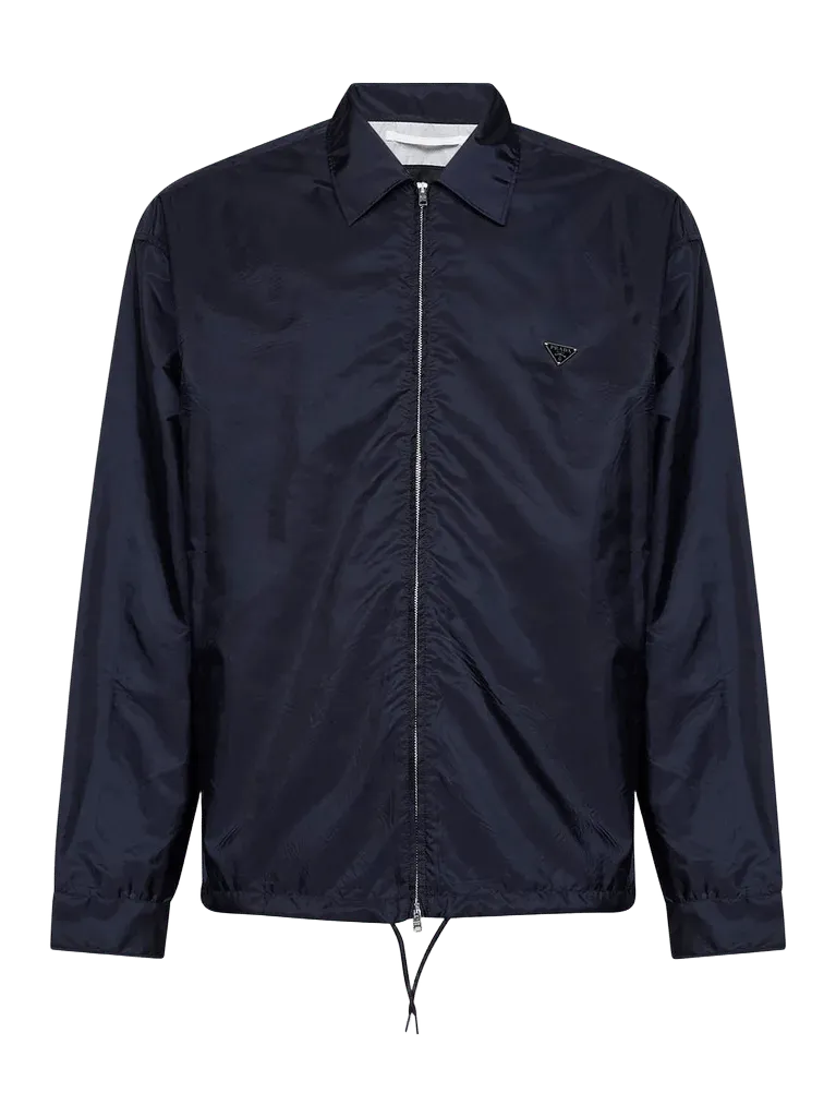 Prada Re-Nylon Recycled Polyamide Shirt — Blue