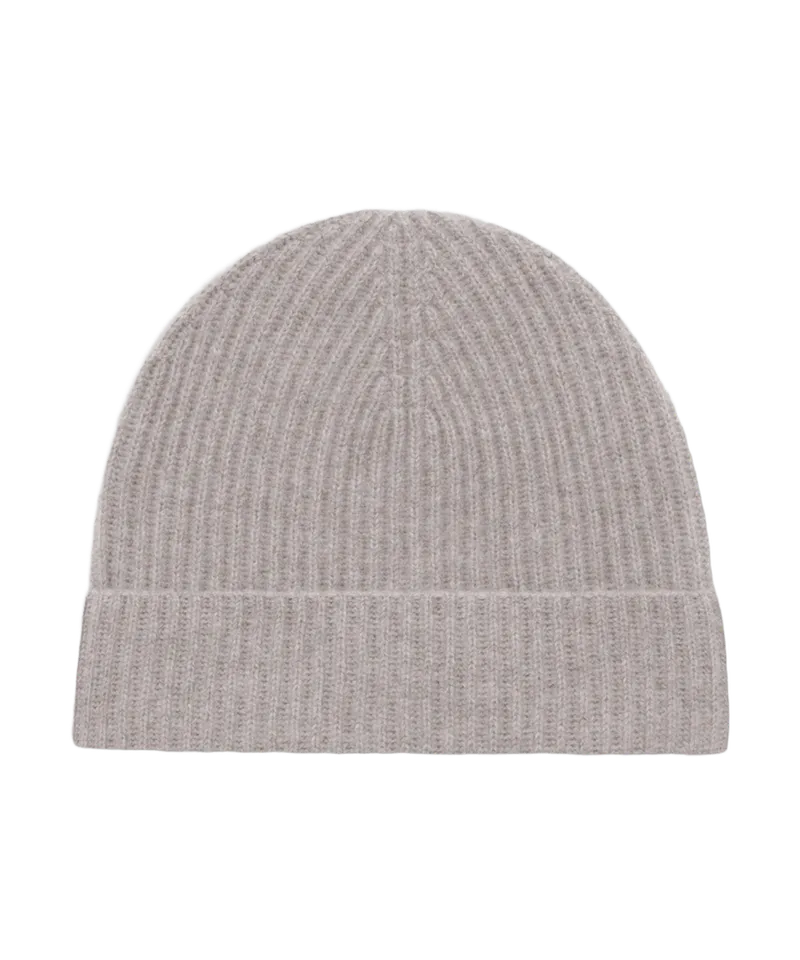Signature Cashmere Ribbed Beanie