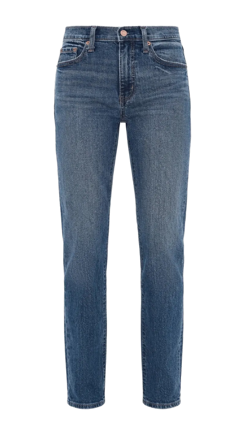 Rebel Mid Rise Slim Straight Jeans