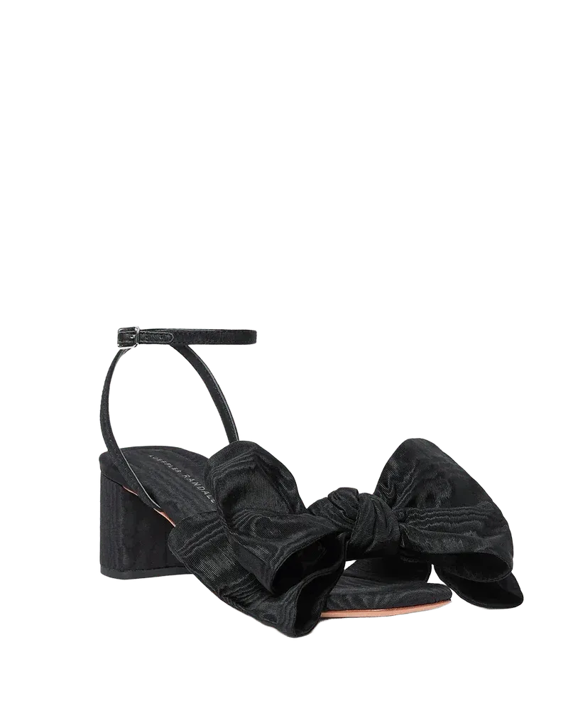 Carmen Black Moiré Bow Sandal