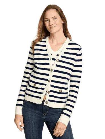 Cable Knit V-Neck Cardigan