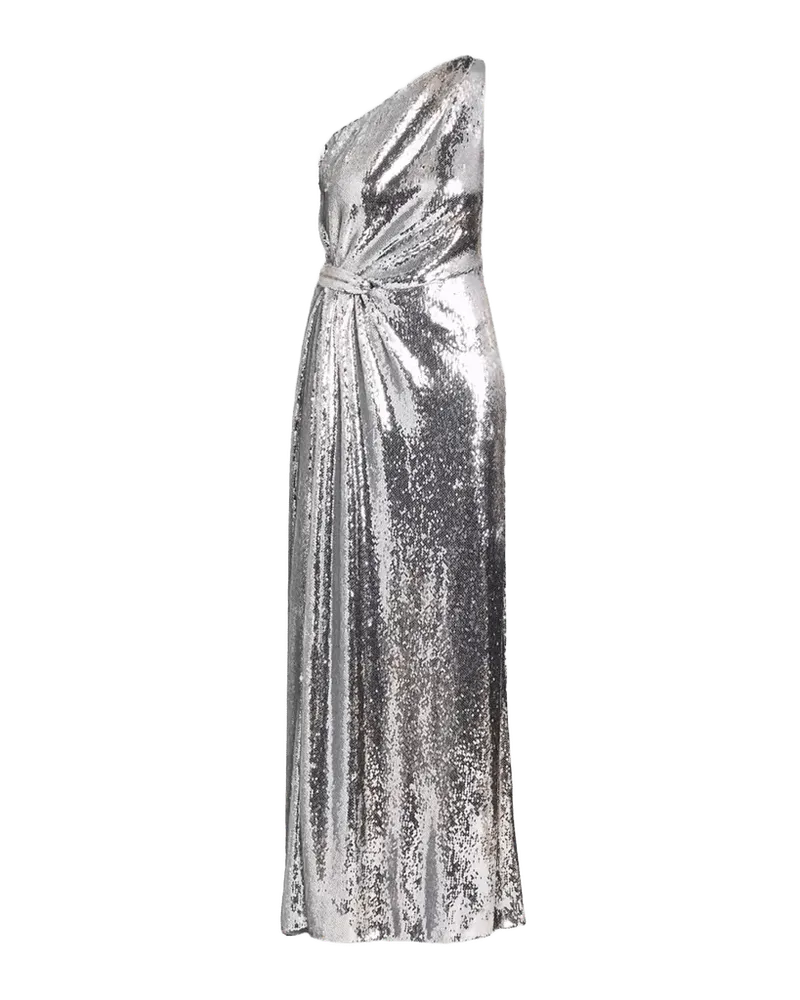 Porsha Draped One-Shoulder Sequin Gown
