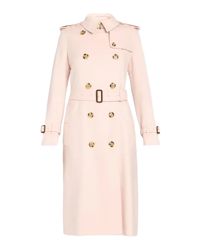 Kensington Double-Breasted Trench Coat in Brushed Cashmere