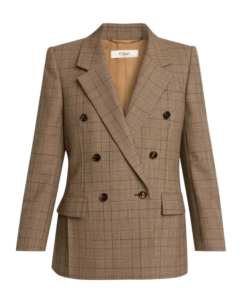 Double-Breasted Check Tailoring Jacket