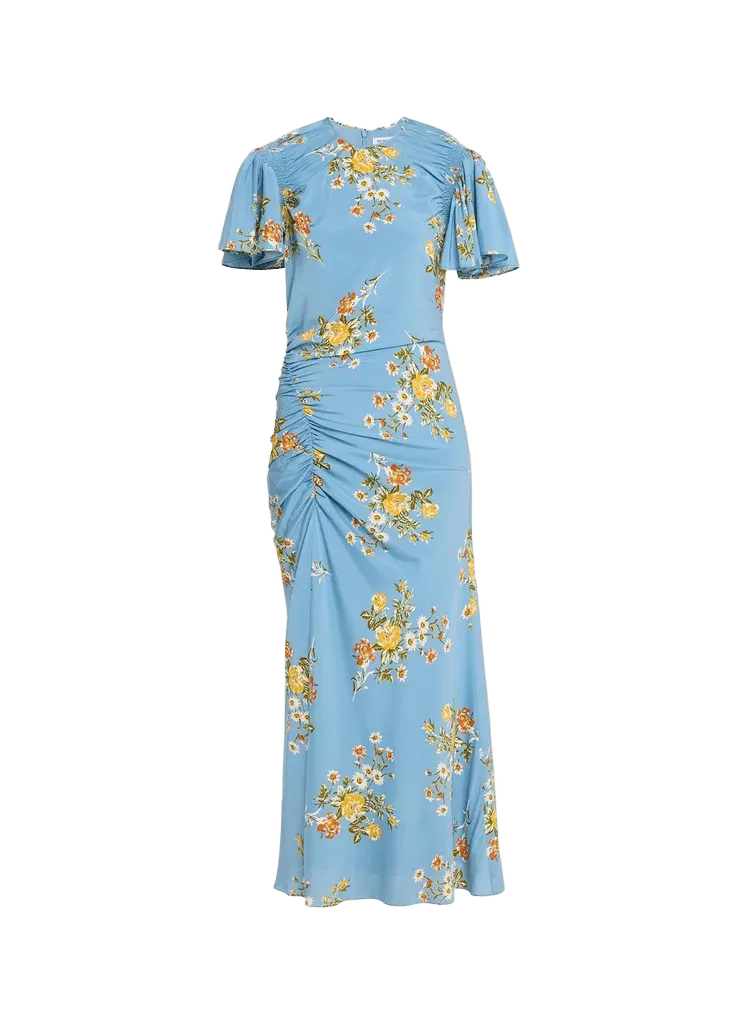 Veronica Beard Huntleigh Floral Midi Dress