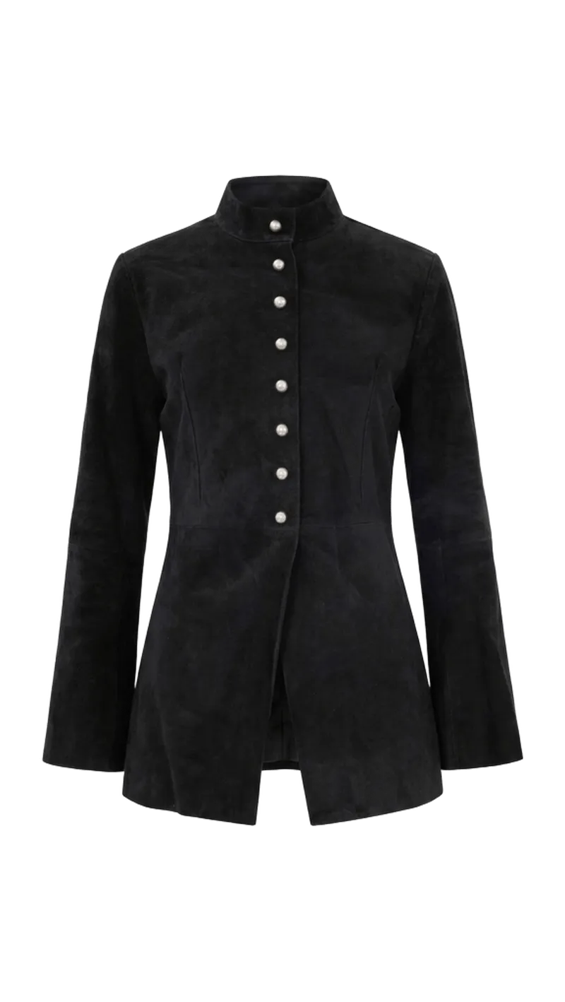 Maria Goatskin Suede Jacket