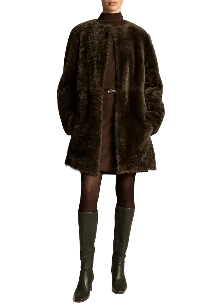Reversible Shearling Car Coat