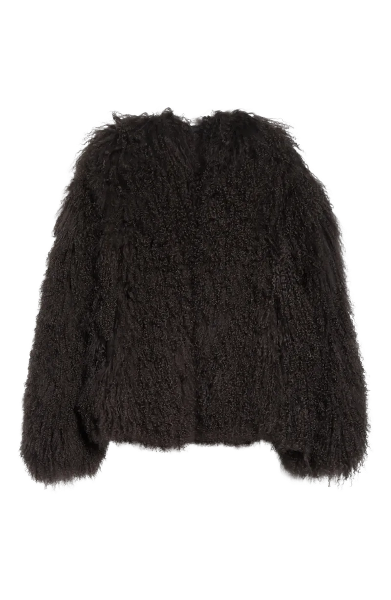 Curly Genuine Shearling Jacket
