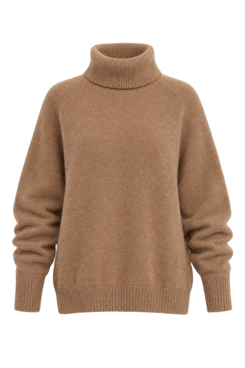 Dove Cashmere Oversized Turtleneck