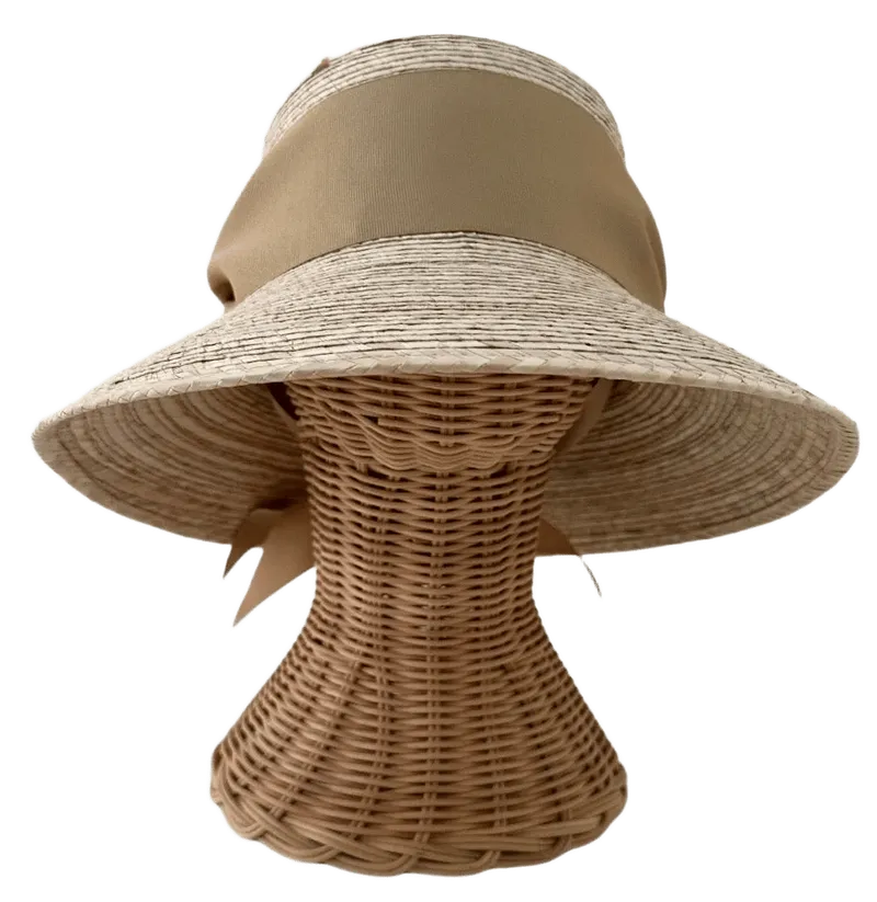 Clematis Bucket Hat (PreOrder Shipping June 1st) - Tan/Camel Wide & Short Grosgrain Ribbon