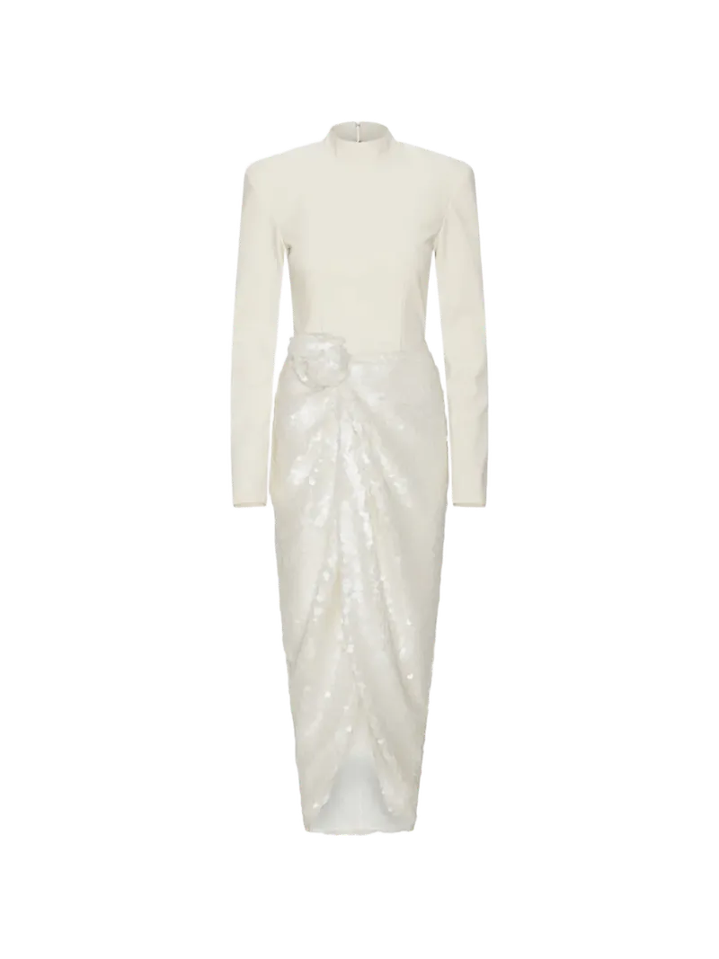 ROTATE BIRGER CHRISTENSEN knotted midi dress