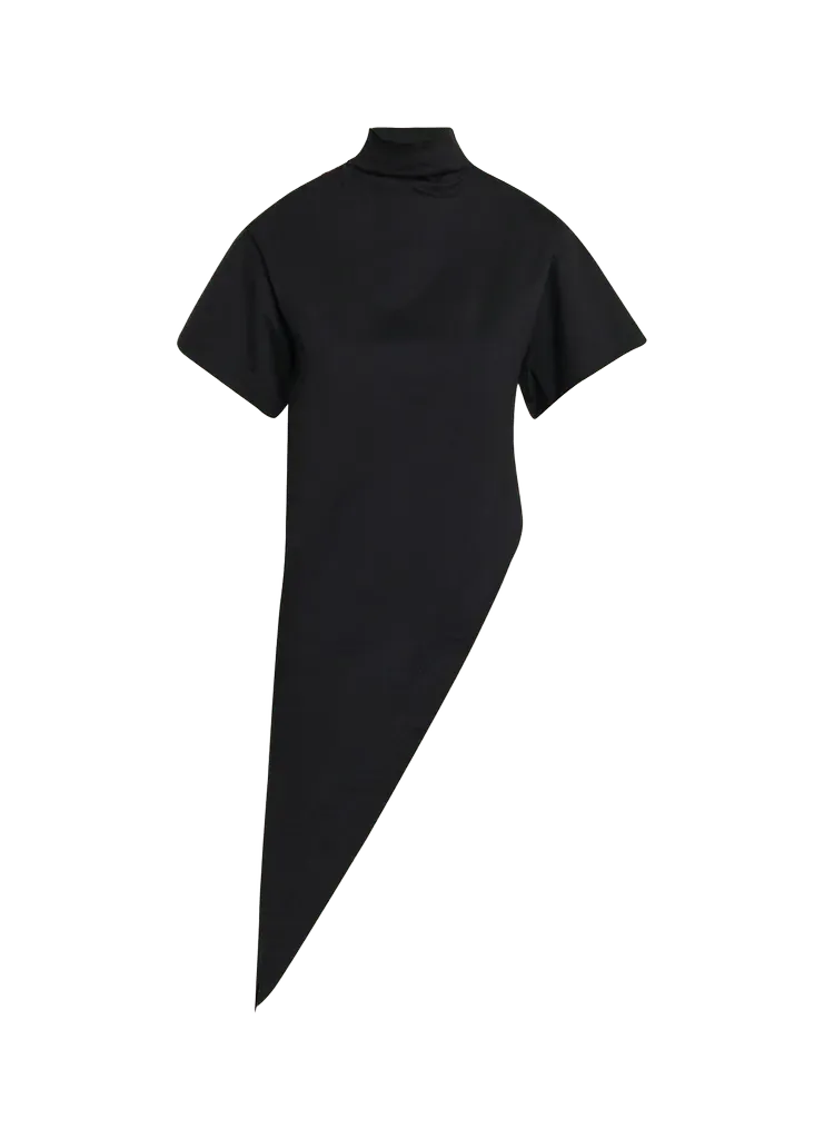 ALAÏA Short-Sleeve Asymmetric Triangle T-Shirt