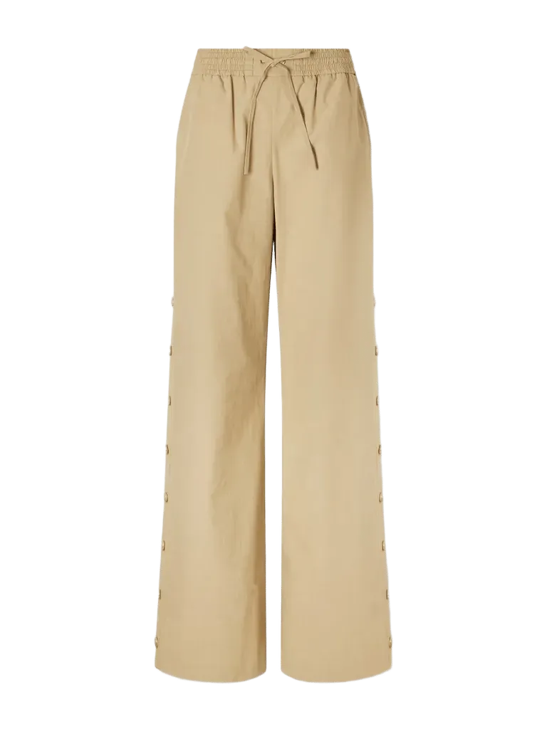 Valiant Button cotton wide-leg pants