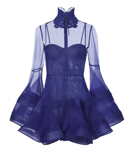 Clash Lantern silk organza minidress