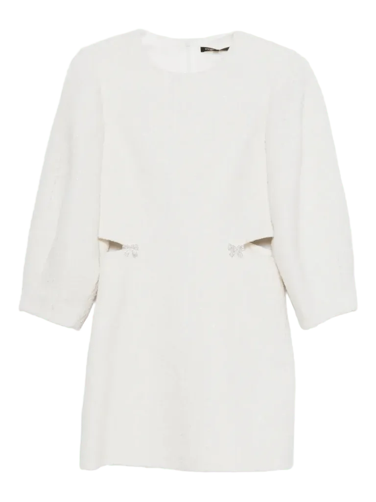 Maje short balloon-sleeve tweed dress