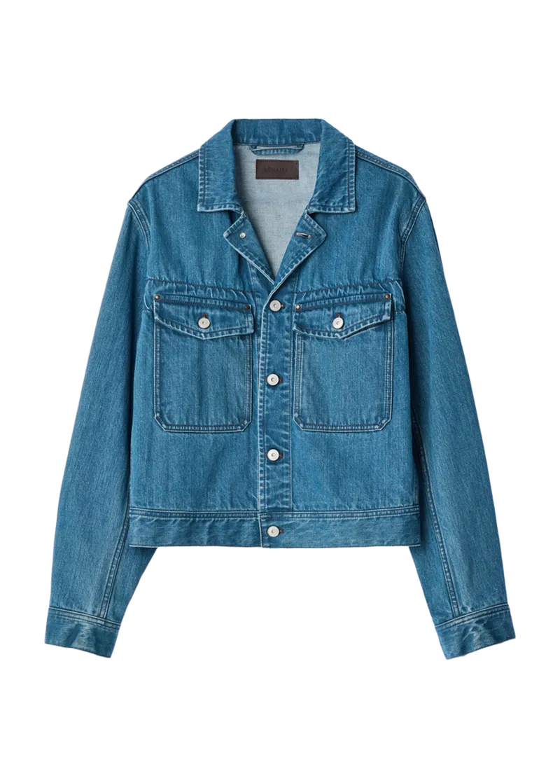 TRUCKER JACKET IN INDIGO SELVEDGE DENIM