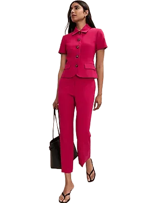The Flare Ankle Pant in Fluid Crepe
