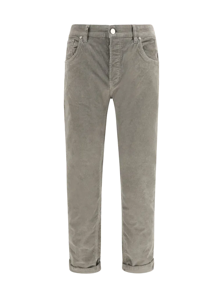 Pt Torino Corduroy Trousers — Gray