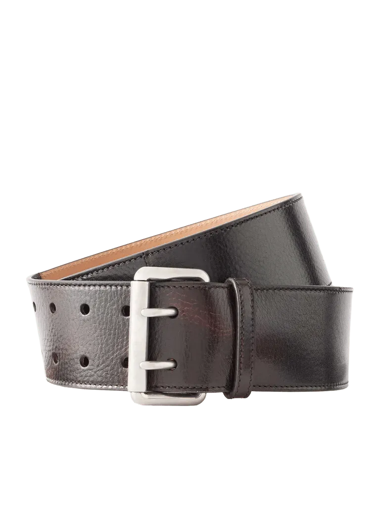 Textured-leather belt
