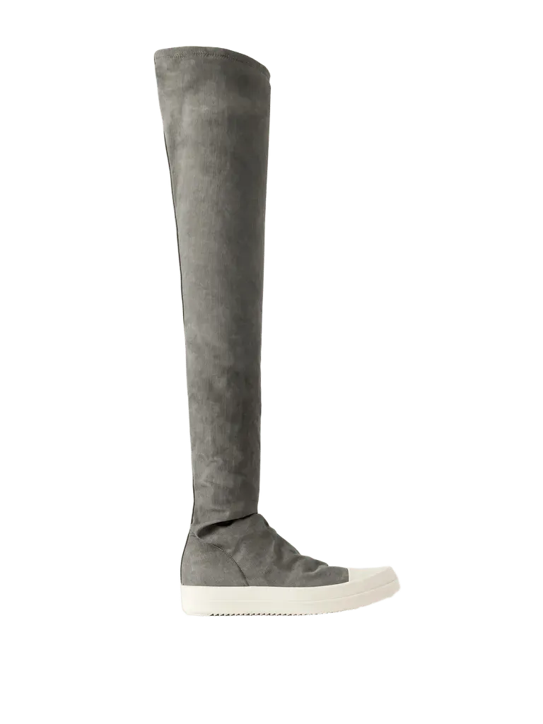 High Sock stretch-twill over-the-knee boots