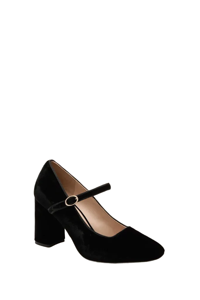 Black Velvet Julia Heels