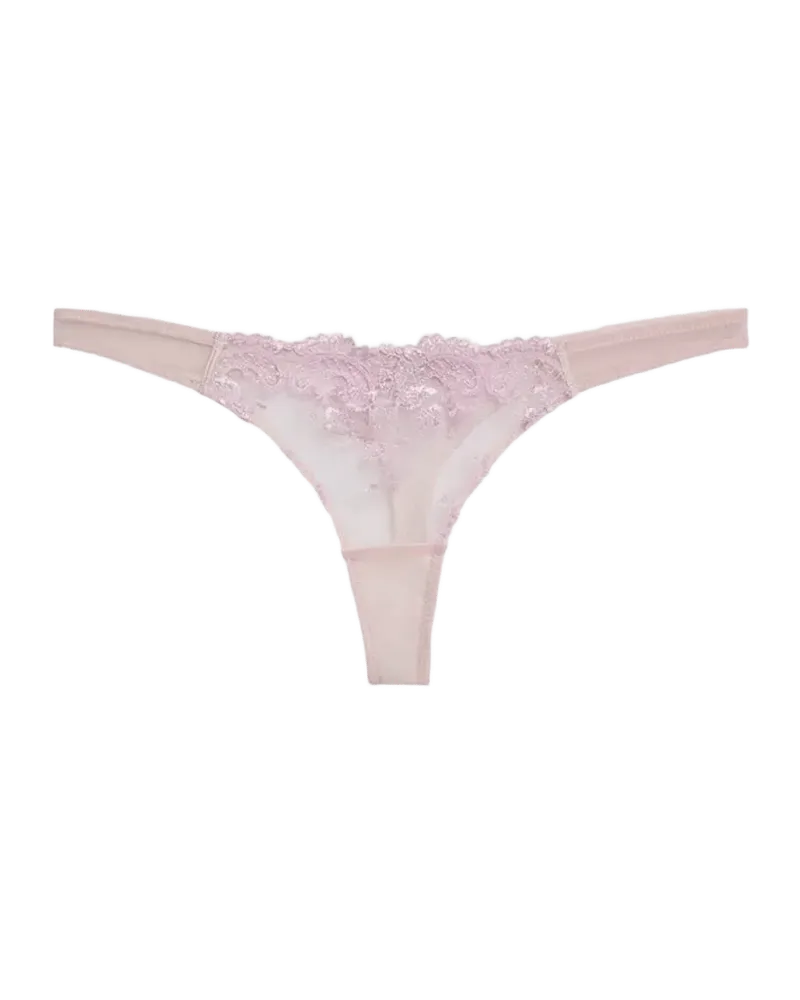 Juliette Embroidered Low-Rise Lace Thong