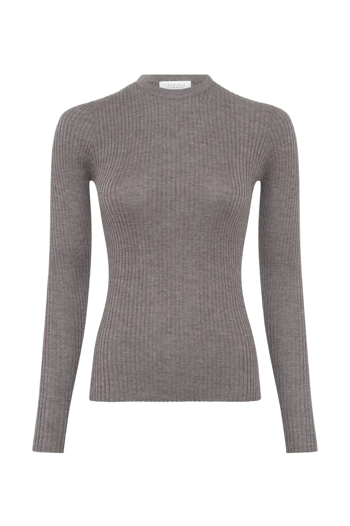 Browning Knit Sweater in Walnut Cashmere Silk