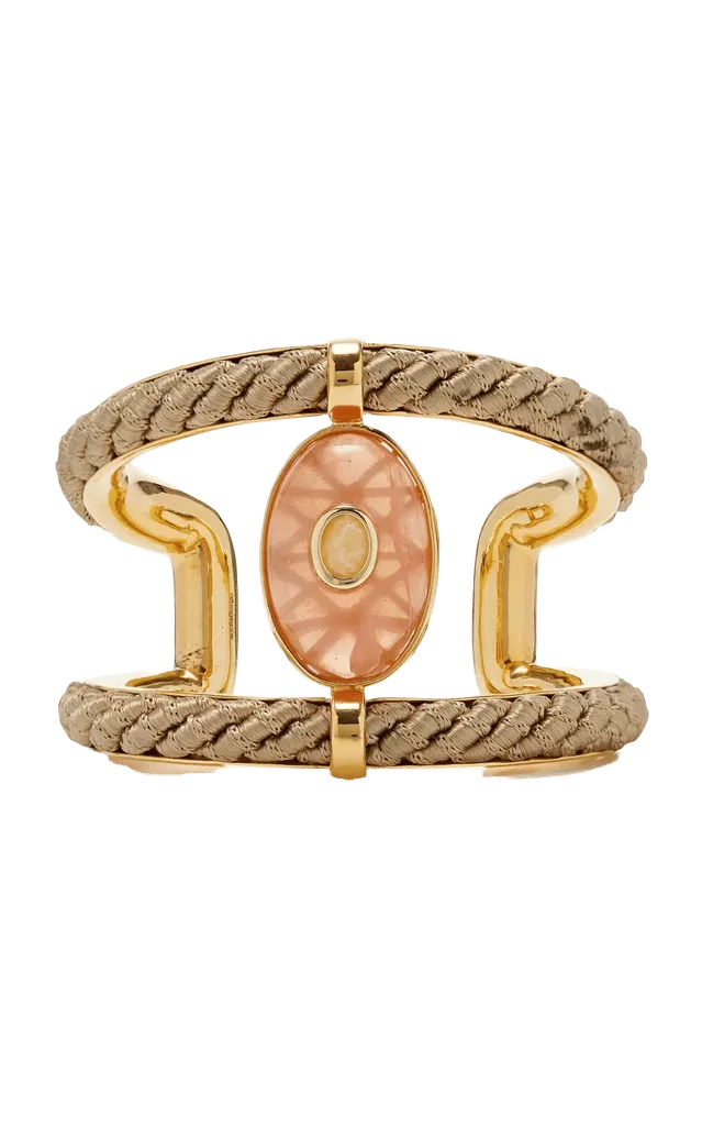 Robinson 12K Gold-Plated Brass Amber and Aragonite Cuff