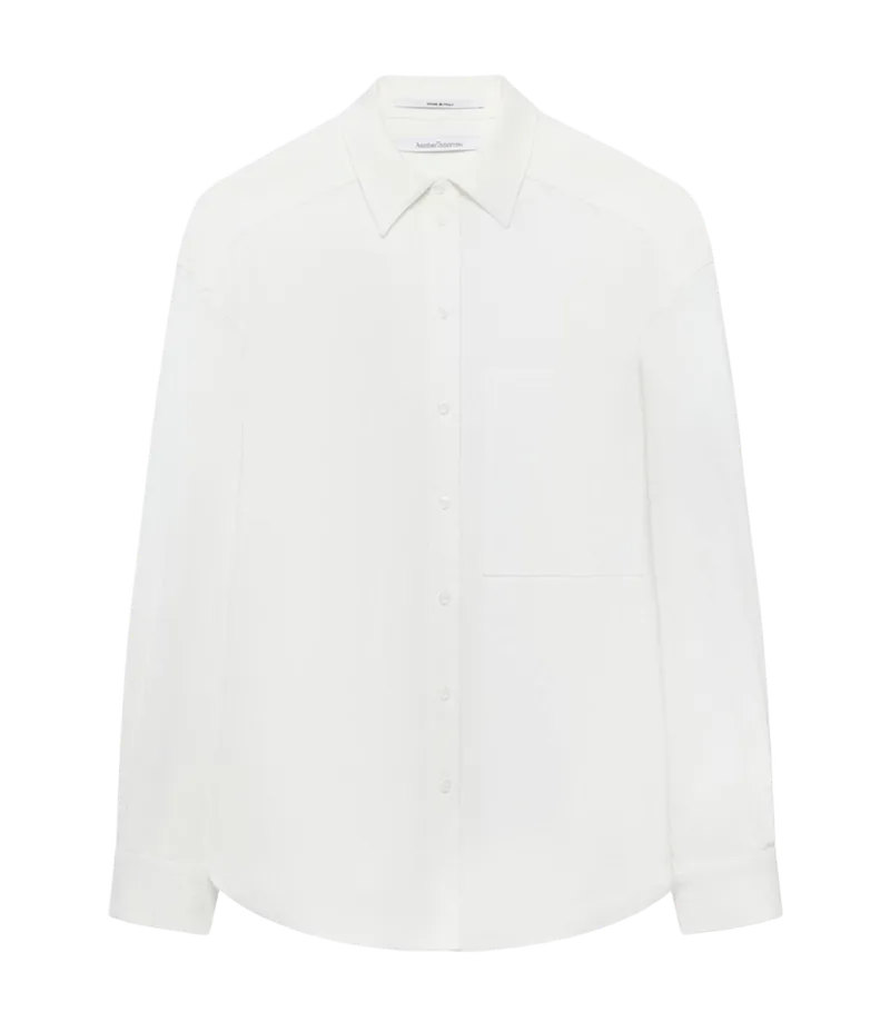 Pleat Back Hemp Shirt | Off White