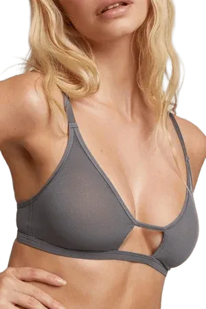 Sieve Cutout Bra in Graphite