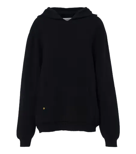 Milano cashmere hoodie with tiger's eye