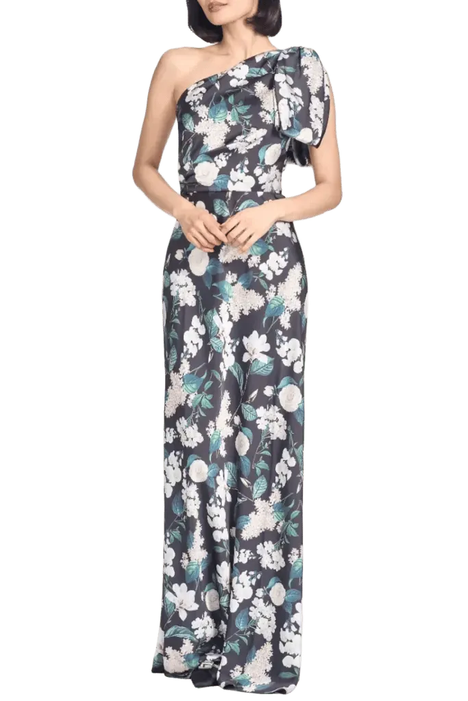 Aubrey Gown in Ink & Ivory Blooms