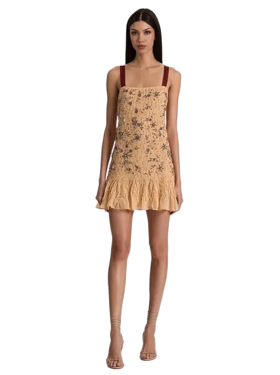 LINNEA EMBELLISHED MINI DRESS