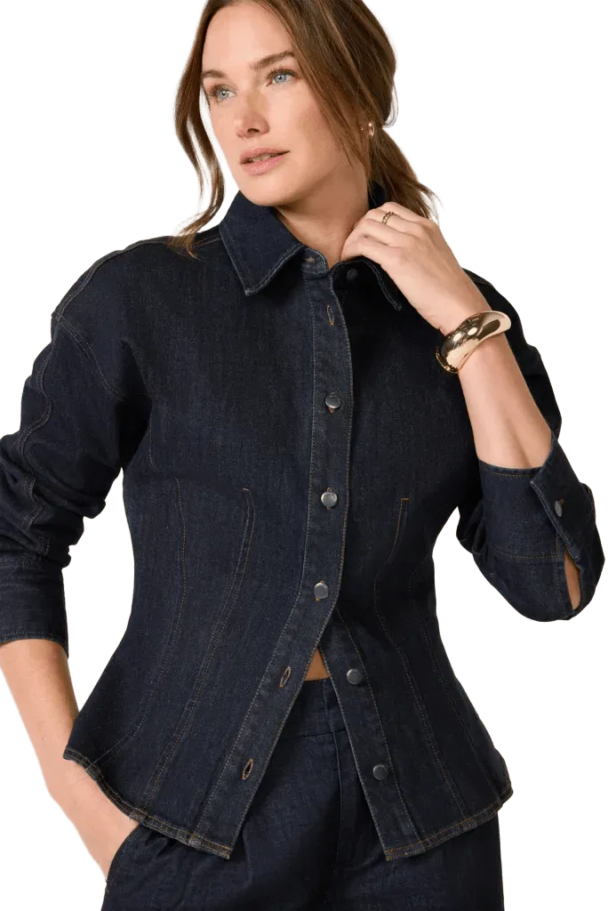 Seamed Denim Shirt