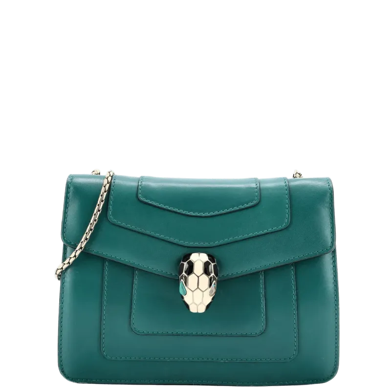 Serpenti Forever Square Shoulder Bag Leather Small