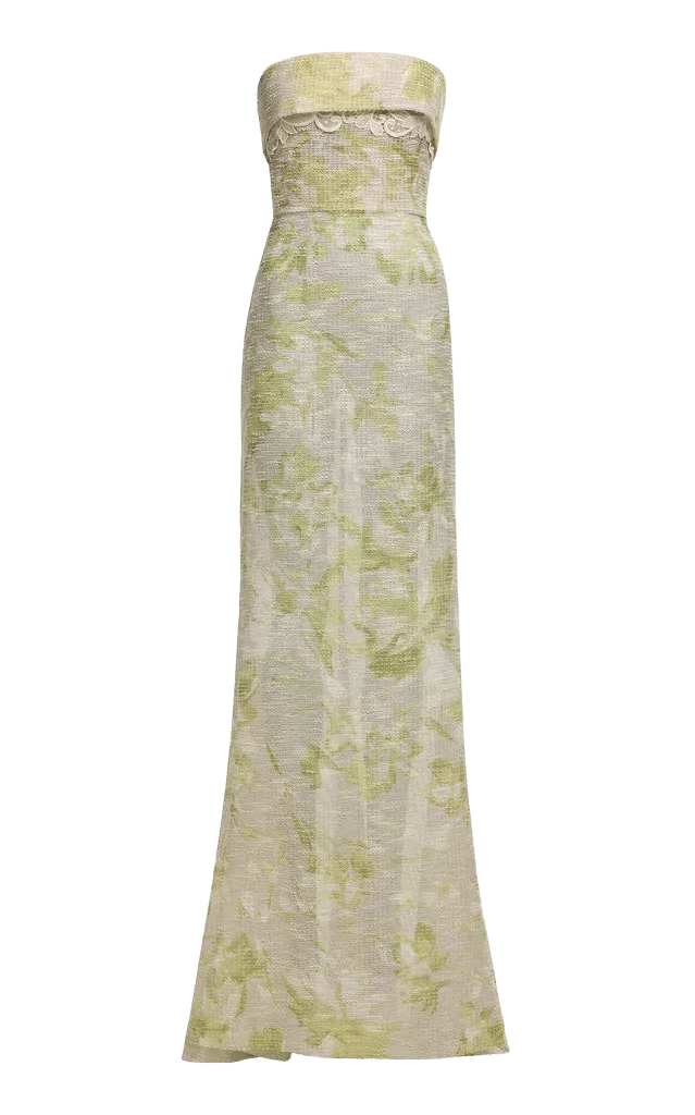Fold-Over Silk-Blend Maxi Dress