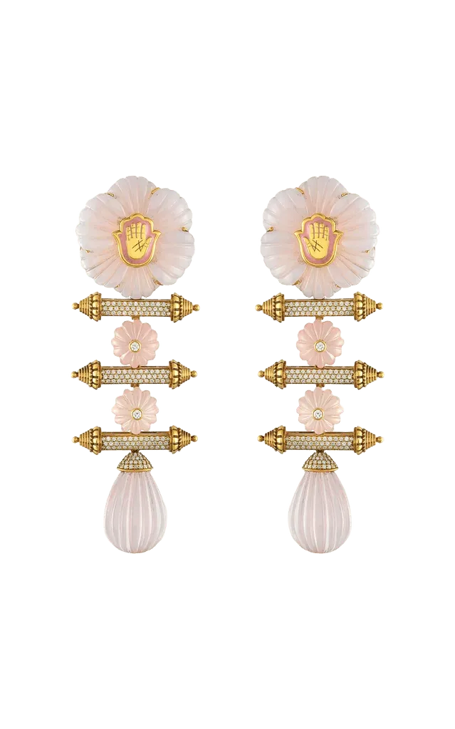 18k Yellow Gold Cotton Candy Earrings
