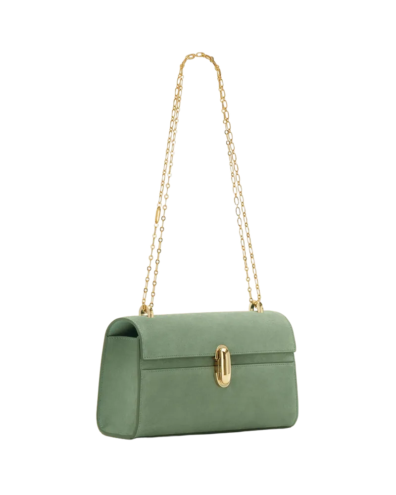 Symmetry Chain Pochette in Suede
