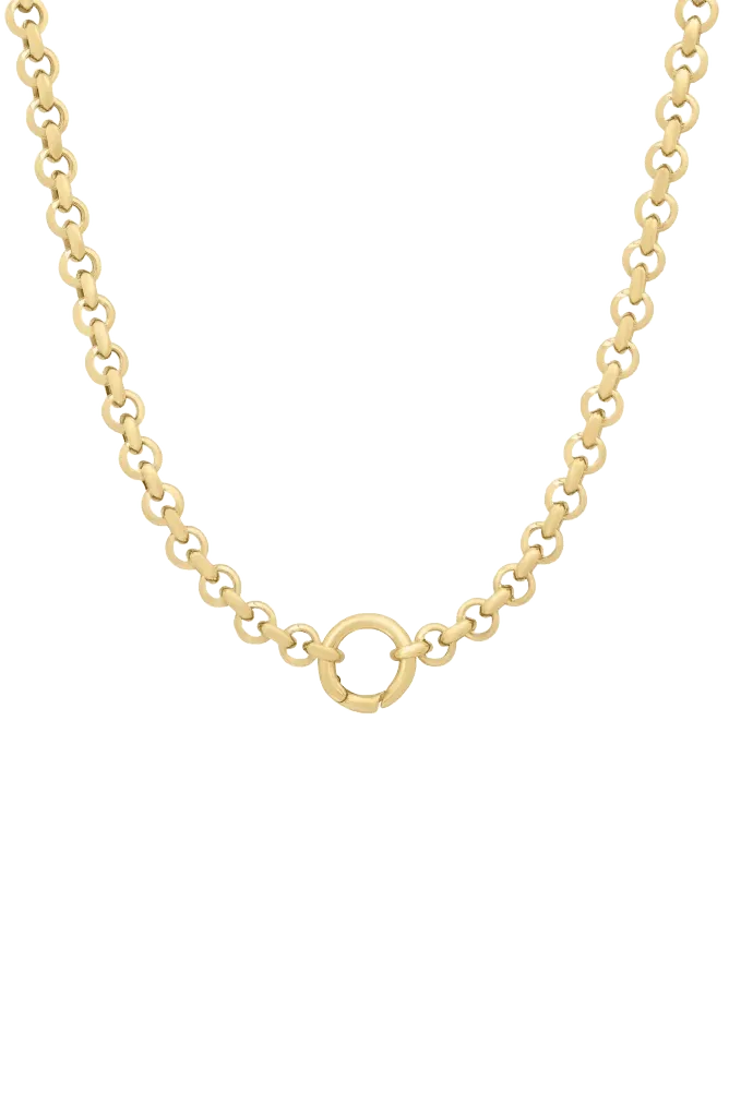 18k Gold Connector Chain Necklace