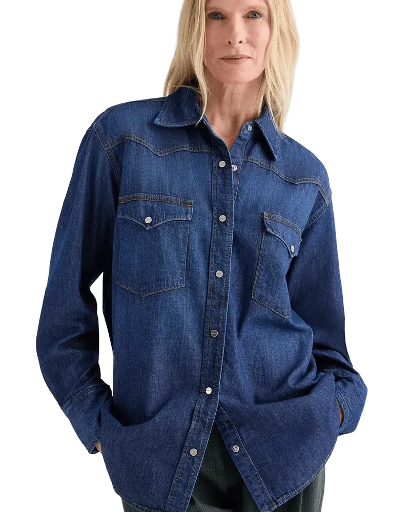 OG Supersized Ranchers Shirt in Denim Shirting