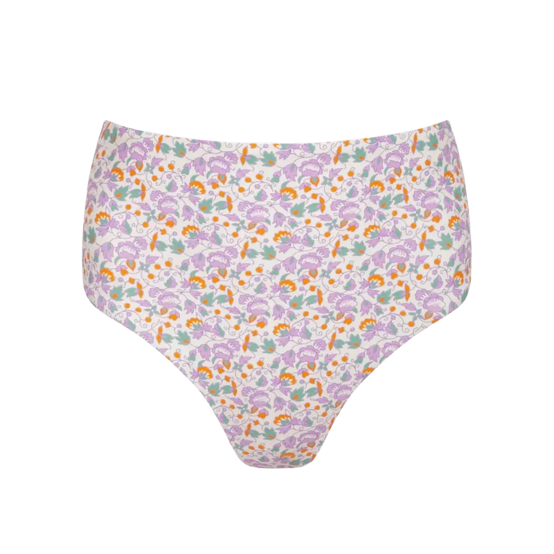 women's orchid floral high waisted bikini bottom