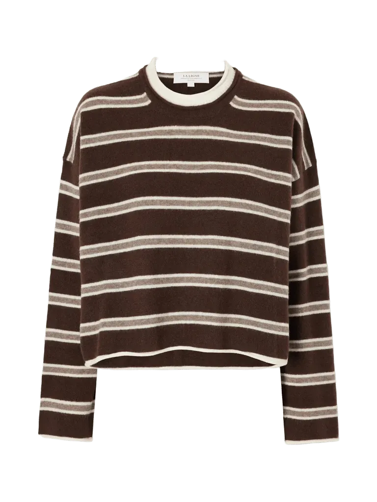 Dominick striped cashmere and silk-blend sweater