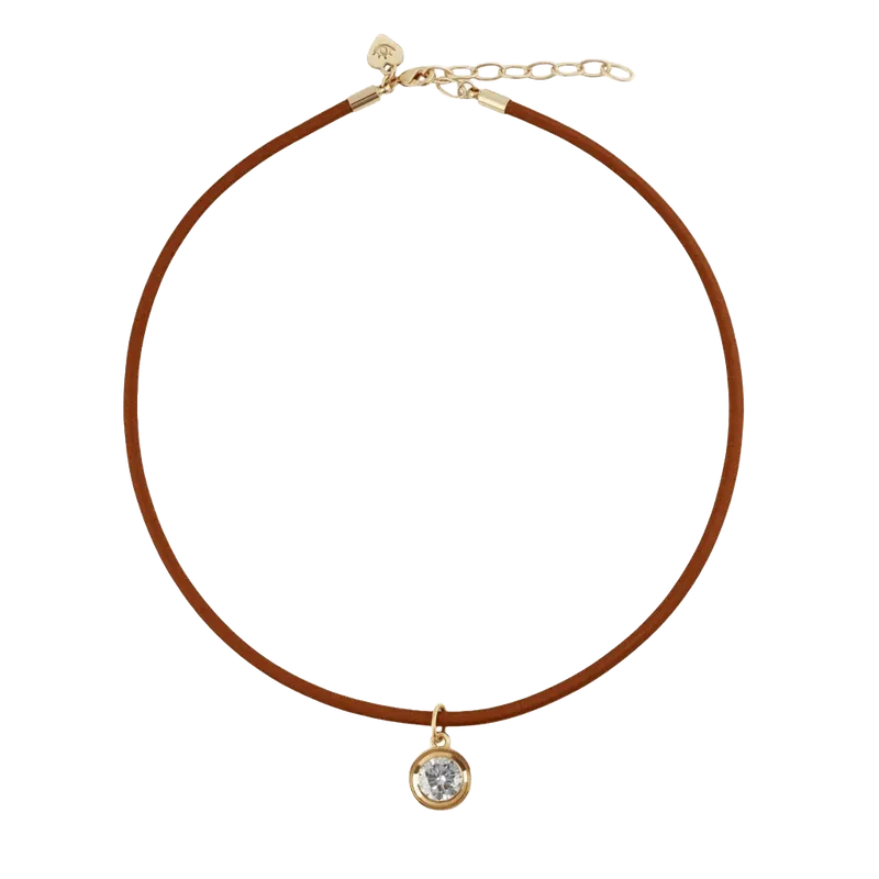 Bezel Clasp Cord Necklace
